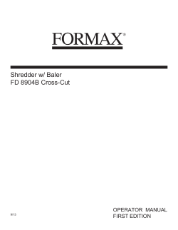 Shredder w/ Baler FD 8904B Cross-Cut