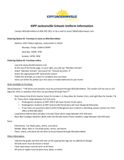 KIPP Jacksonville Schools Uniform Information