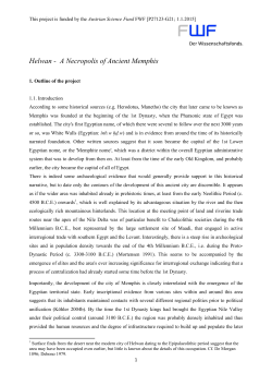 Helwan - A Necropolis of Ancient Memphis