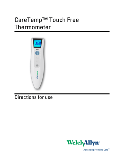 CareTemp™ Touch Free Thermometer – Directions for