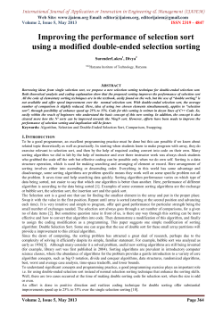 Improving the performance of selection sort using a