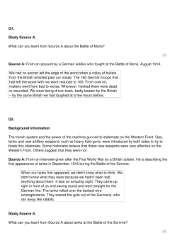 British Role in WWI
