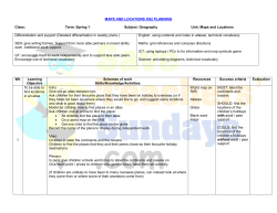 Maps and Locations KS2 planning