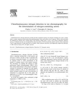 Chemiluminescence nitrogen detection in ion chromatography for