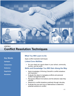 Conflict Resolution Techniques