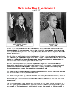 Martin Luther King Jr. vs. Malcolm X