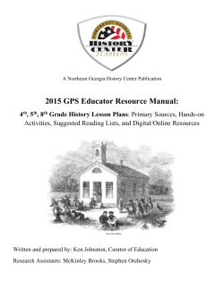 Educator Resource Guide - Northeast Georgia History Center