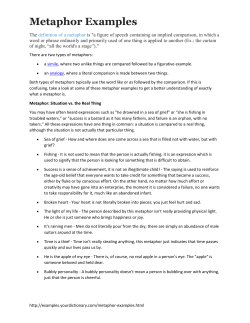 Metaphor Examples