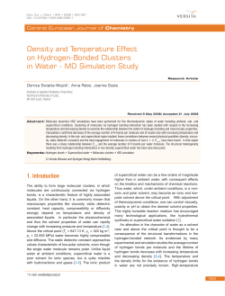 Density and temperature effect on hydrogen