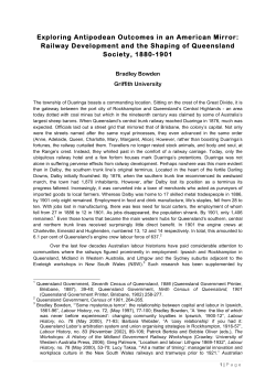 Exploring Antipodean Outcomes in an American Mirror: Railway