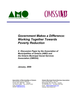 Government Makes a Difference: Working Together Towards