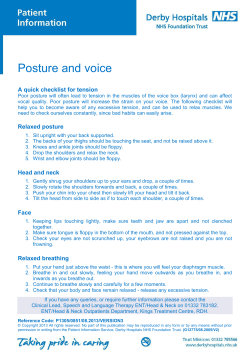 Posture and Voice - Derby Teaching Hospitals NHS Foundation Trust
