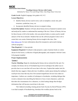 Teaching Literary Devices with Comics