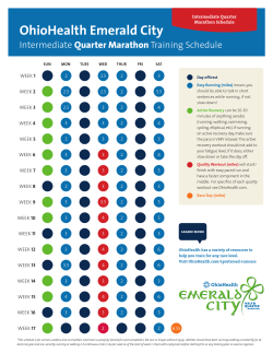 Quarter Marathon Training Plan: Intermediate