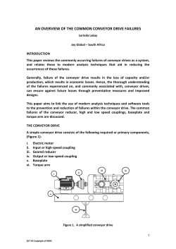 an overview of the common conveyor drive