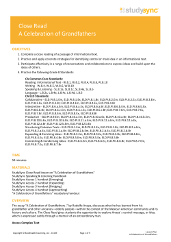 Close Read A Celebration of Grandfathers