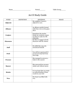Act II Study Guide