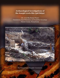 Archaeological Investigations of the Joseph Lewis Site