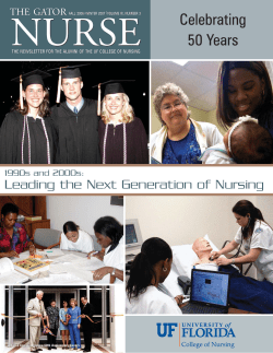 the newsletter for the alumni of the uf college of nursing