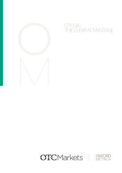 OTCqx: THE CLEAR ADVANTAGE