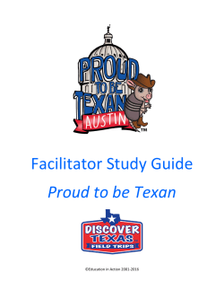 Facilitator Study Guide Proud to be Texan