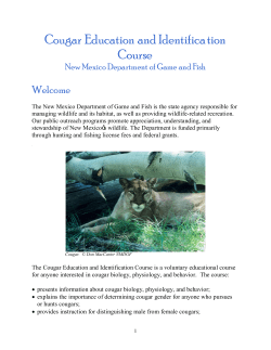 Cougar Education and Identification Course