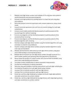 Math Objectives MODULE TWO