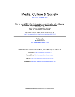 Examining the Upfront Buying Process in the Production