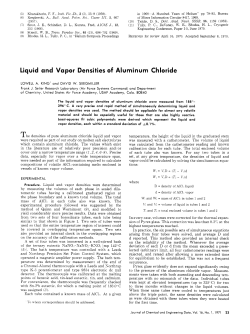 liquid and Vapor Densities of Aluminum Chloride