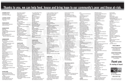 Thanks to you, we can help feed, house and bring hope to our