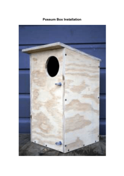 Possum Box Installation