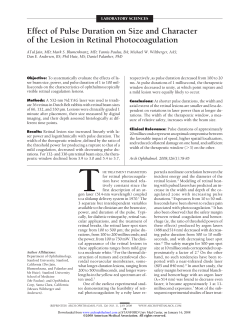Effect of Pulse Duration on Size and Character of the Lesion in