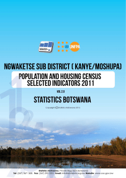 ngwaketse sub district ( kanye/moshupa)