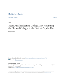 Redrawing the Electoral College Map: Reforming the Electoral