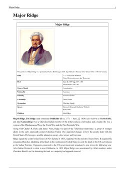 Major Ridge - Cherokee Registry