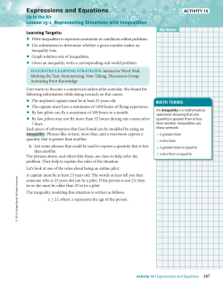 Expressions and Equations