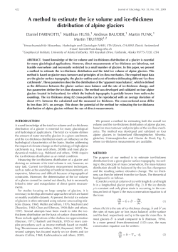 A method to estimate the ice volume and ice