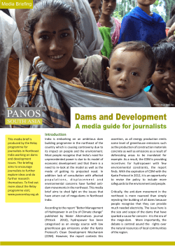 Media Brief: Dams and Development - Relay