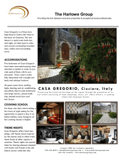 CASA GREGORIO, Ciociara, Italy The Harlowe Group
