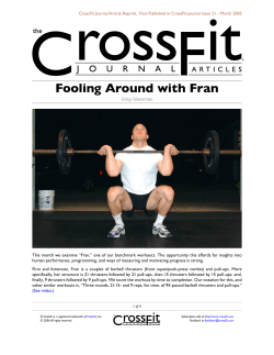 Fooling Around with Fran