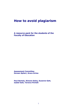 How to avoid plagiarism