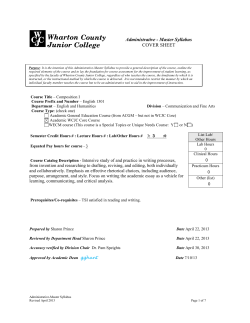 ENGL 1301 Composition I