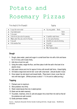 Potato and Rosemary Pizzas