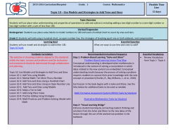 Topic 10 &ndash; Use Models and Strategies to Add Tens and Ones