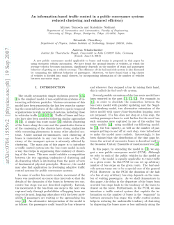 An information-based traffic control in a public conveyance system
