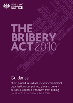 The Bribery Act 2010 - Guidance