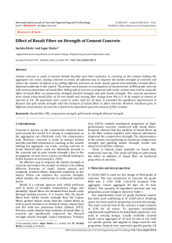 Effect of Basalt Fiber on Strength of Cement Concrete