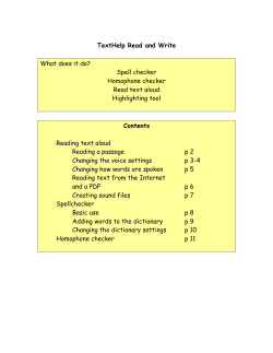 TextHelp Read and Write What does it do? Spell checker