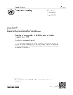 Report of the Special Rapporteur on the situation of