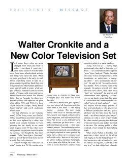 Walter Cronkite and a New Color Television Set